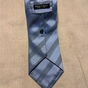 Stefano Ricci Blue and Gray Striped Tie